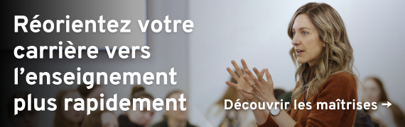 Onglet menant vers les maîtrises qualifiantes en enseignement de la FSÉ