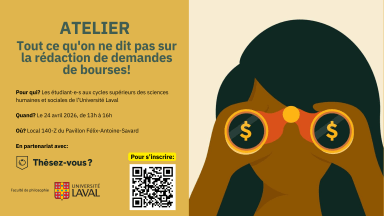 Atelier - Tout ce qu'on ne dit pas sur la rédaction de demandes de bourses!