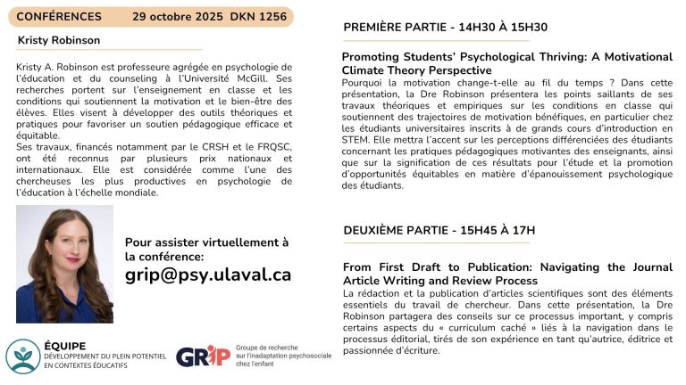 Conférences Kristy Robinson